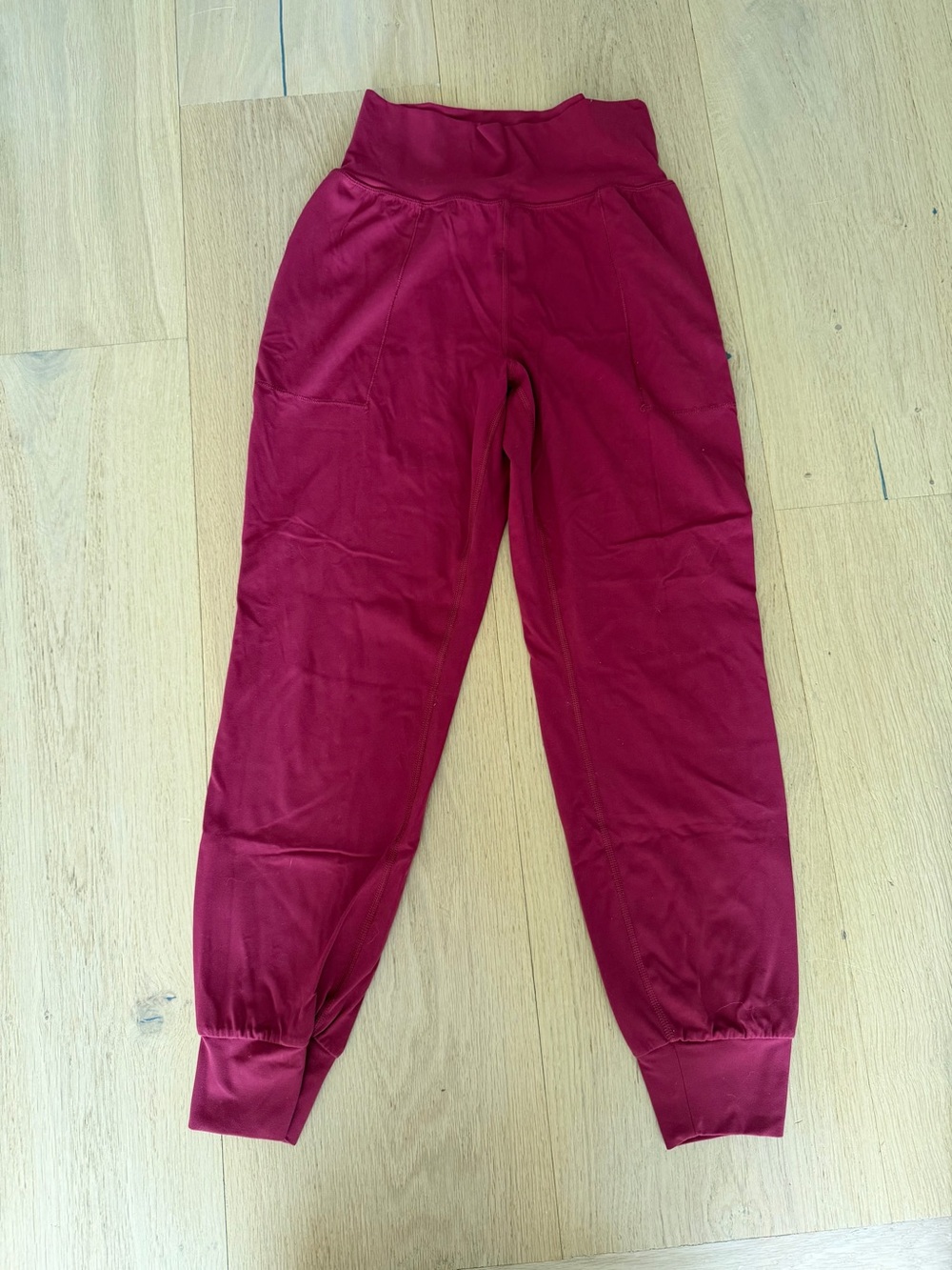 Athleta Red Salutation Jogger Pants